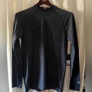 Tracksmith Brighton Base Layer Long Sleeve Navy L Large